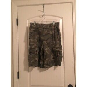 Premier International Shorts Mens Size 32 Green Camouflage Cargo Casual